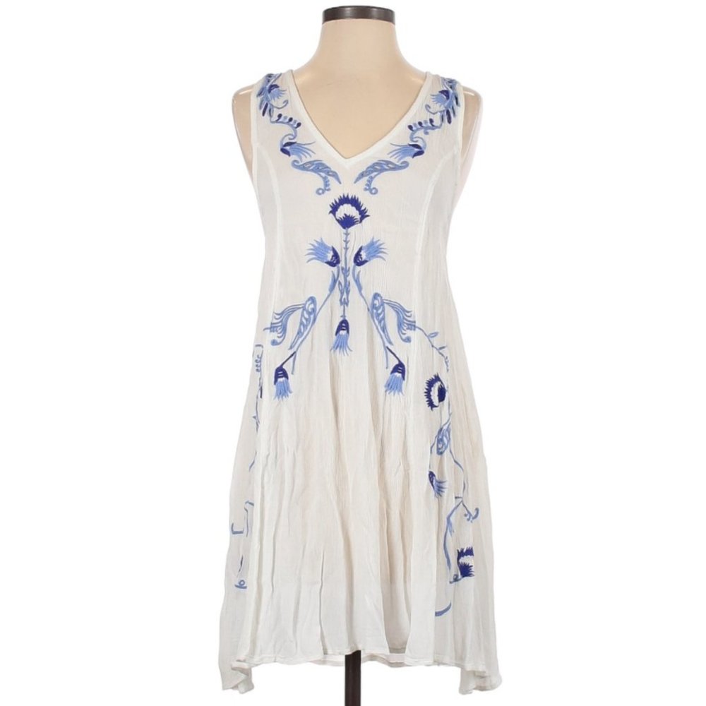 Free People Adelaide White Tunic Dress Size SP
